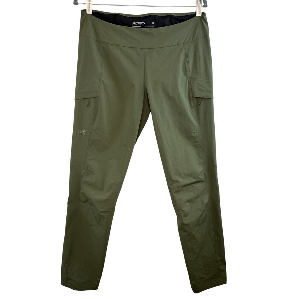 Arc'teryx Olive Green Sabria Pants Stretch High-Rise Elastic Waistband Size 10